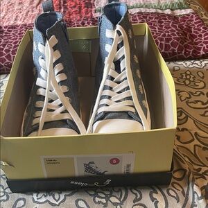 Art Class Denim and White High-Top Sneakers